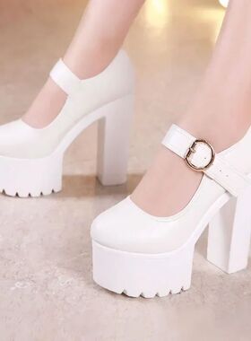Small Size 32-43 Shallow Soft Leather Mary Janes Women's Pla