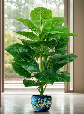 One Pcs 100cm Lifelike Artificial Palm Tree with 18 Leaves -