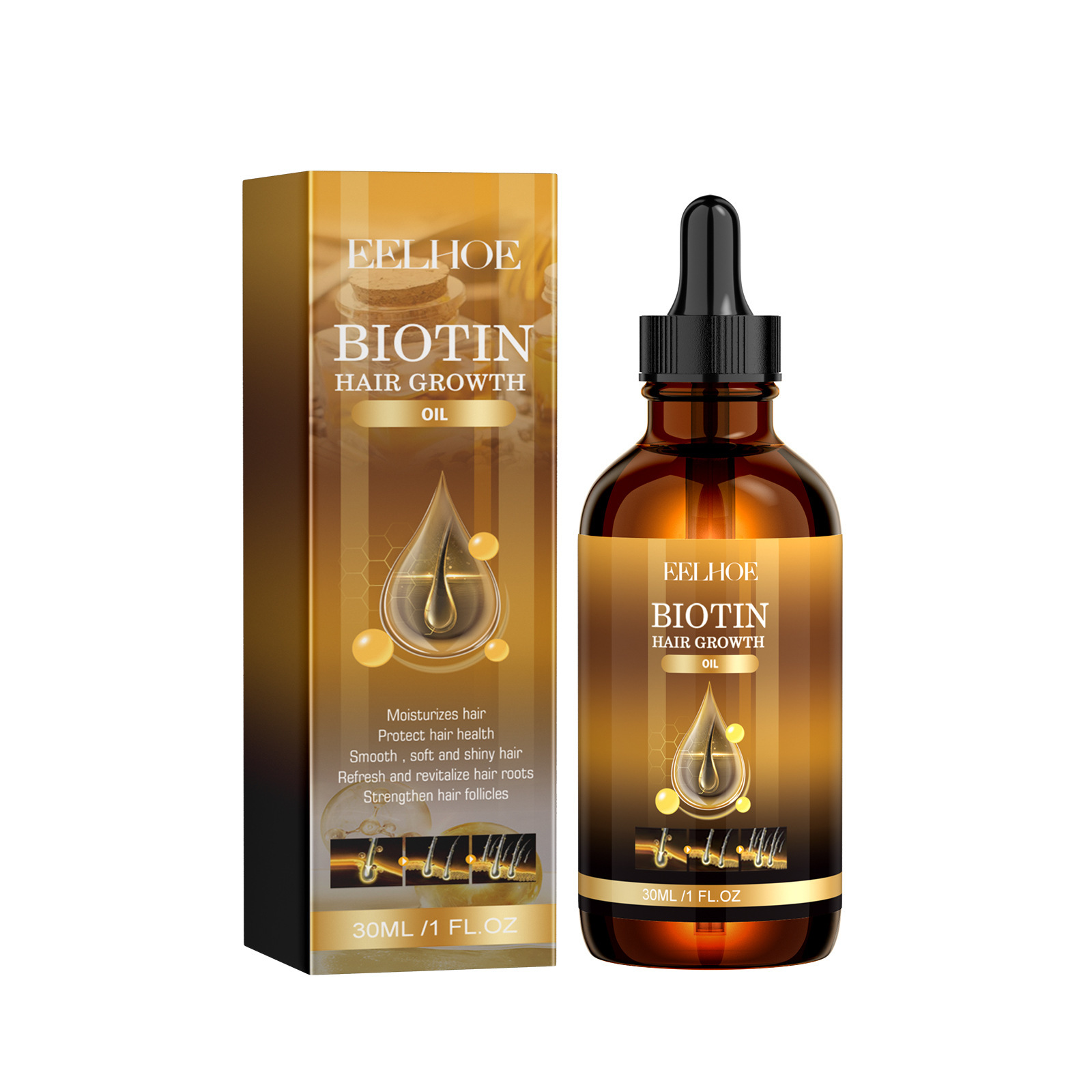 Biotin Hair Essential Oil Deep Moisturizing Scalp Massage Ca-图3