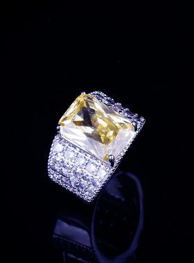 High-carbon diamond male geese, yellow stone, simple male an