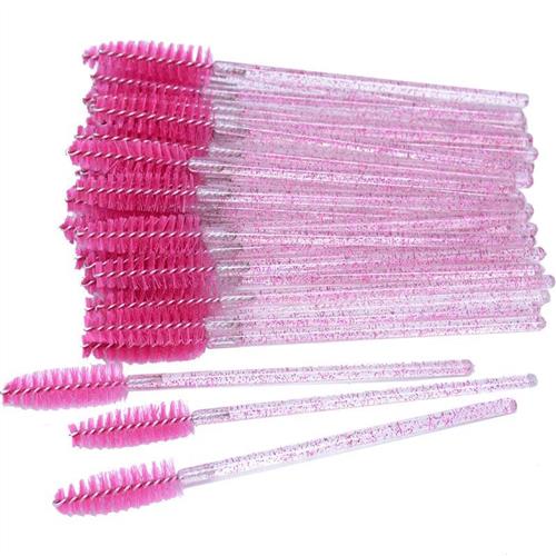 50Pcs Disposable Micro Glitter Eyelash Mascara Wands Mini Cr - 图1
