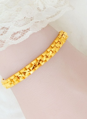 出口欧美跨境外贸越南沙金饰品手链轻奢感女小众设计感窄款手表