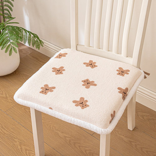 莎丽绒坐垫加厚马蹄形椅子坐垫冬季屁股垫子餐椅垫办公室久坐家用 - 图0