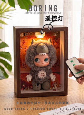 I'm Zsiga系列搪胶毛绒挂件盲盒收纳场景展示盒子相框diy桌面摆台