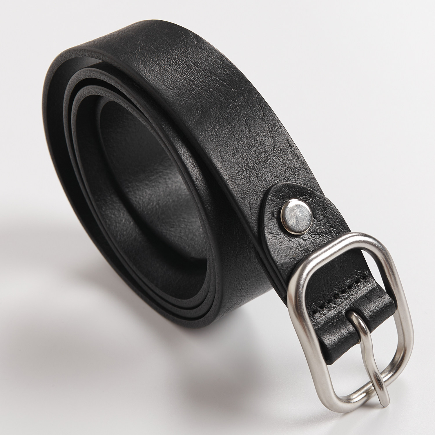 脊椎动物男装头层进口牛皮带压纹做旧简约针扣黑色真皮2.8cm腰带,淘宝优惠券,粉丝福利购,淘宝优惠卷