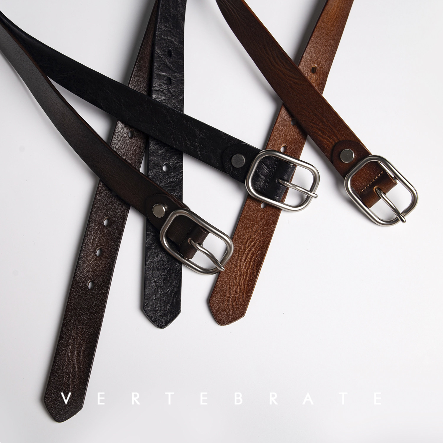 脊椎动物男装头层进口牛皮带压纹做旧简约针扣黑色真皮2.8cm腰带,淘宝优惠券,粉丝福利购,淘宝优惠卷