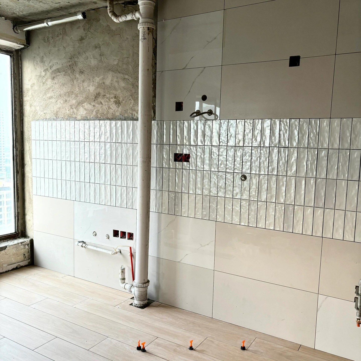 ins风珍珠釉小方砖手工砖 珠光奶油风玄关餐厅厨房背景墙卫生间 - 图3