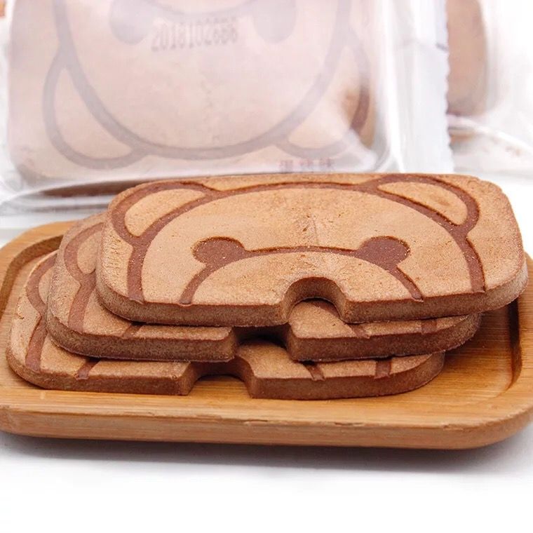 卡宾熊鸡蛋煎饼凹煎饼小熊饼干解馋儿童早餐零食休闲食品小吃-图2