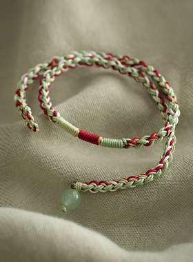 RedBi赤兔商店 青龙龙年新春限定新中式新年红绳原创编织手绳男女