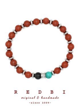 天然红石新中式复古原创手链