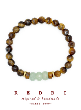 赤兔黄铜虎眼石新中式男士手串