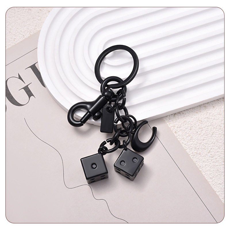 好运精美骰子C家轻奢包挂件时尚钥匙链汽车钥匙扣饰品情人节礼物,淘宝优惠券,粉丝福利购,淘宝优惠卷