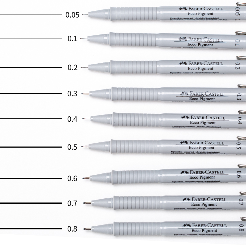 德国辉柏嘉针管笔勾线笔美术专用手绘防水0.05绘图笔简笔水彩漫画笔描线笔速写笔漫画专业马克笔细头黑笔套装-图1