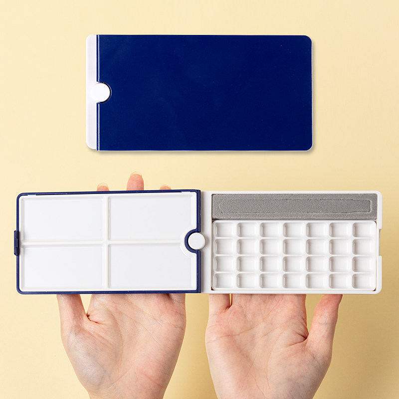 阿尔瓦罗水彩调色盒360度翻盖三合一多功能保湿颜料盒28格丙烯水粉美术调色盘分装格子盒,淘宝优惠券,粉丝福利购,淘宝优惠卷