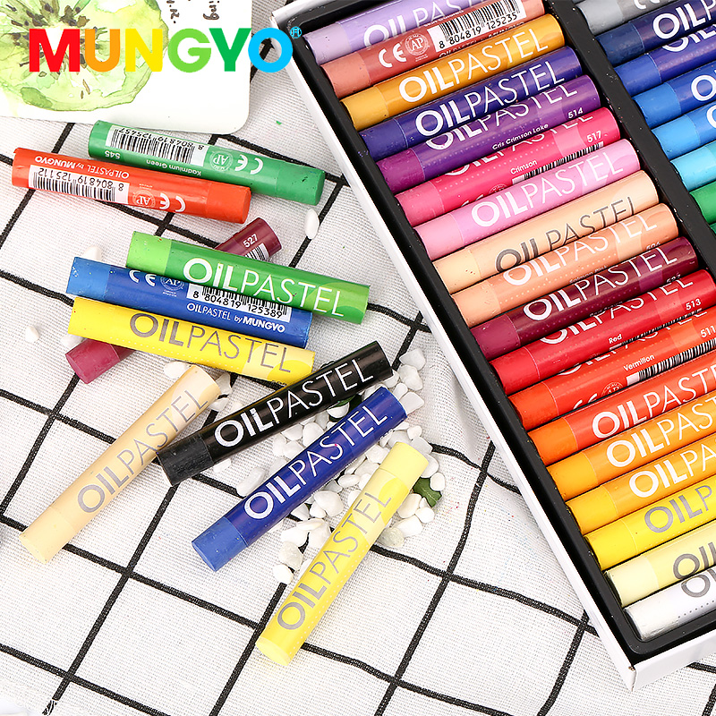韩国MUNGYO MOP-72色精制木盒油画棒 盟友24色48色炫彩学生油画棒 - 图0