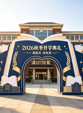 2026秋季开学典礼背景布置摆件