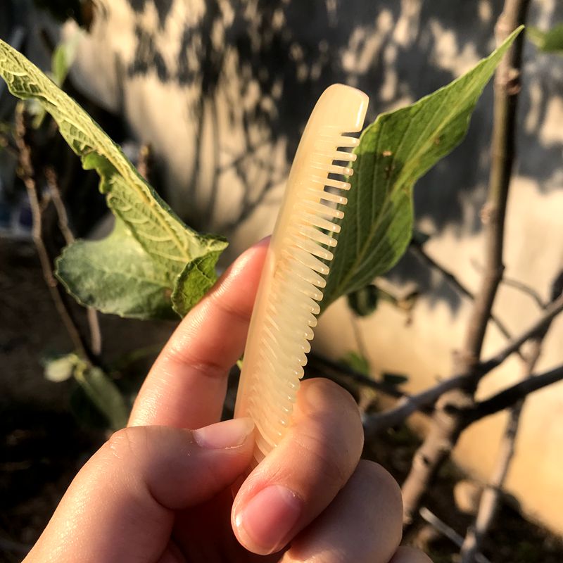 天然羊角梳随身便携小号迷你儿童牛角按摩梳子家用包包梳男女头皮