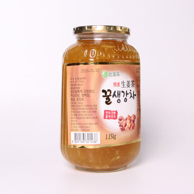 韩国原装进口比亚乐蜂蜜生姜茶1150g蜜炼生姜茶蜜酱水果果味冲饮 虎窝淘