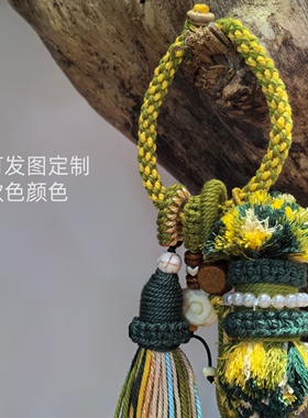 手工挂件包挂车挂流苏藏式风格挂架手编小流苏小滴流礼物