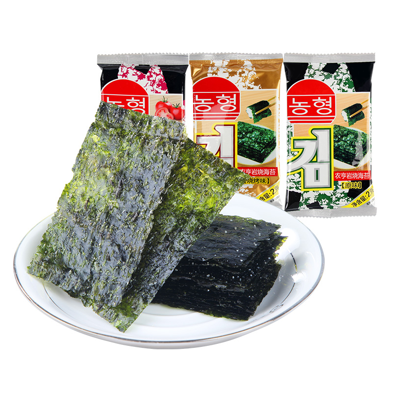 农亨岩烧海苔2g*32独立包装寿司海苔夹心脆宝宝拌饭紫菜开袋即食-图3