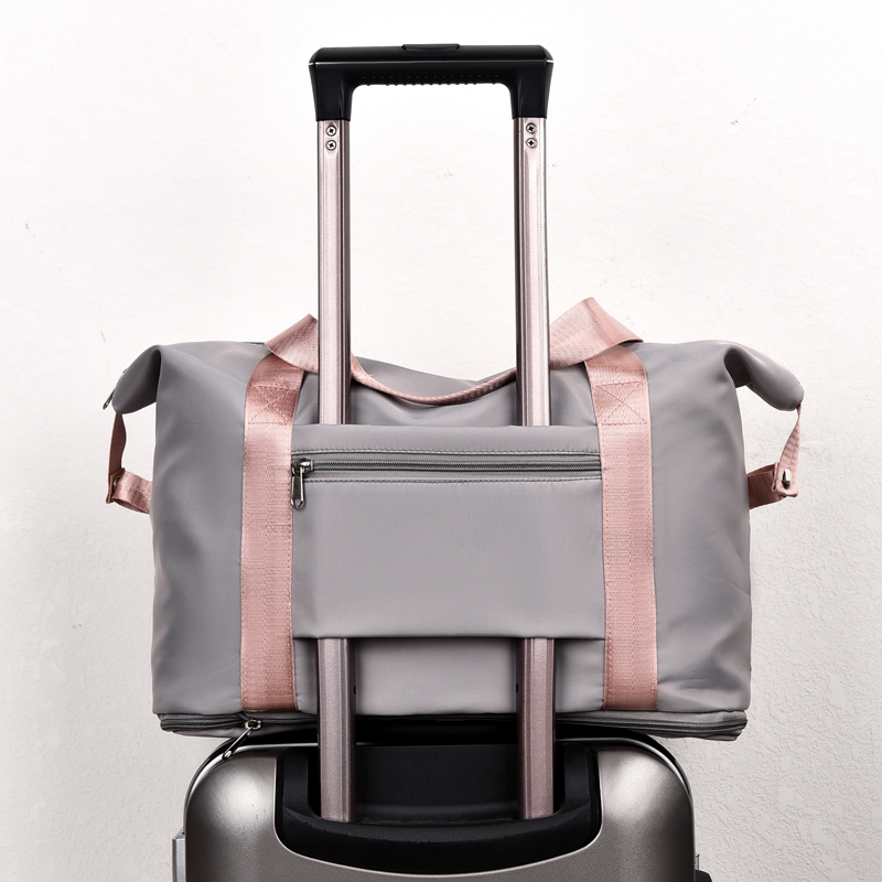 短途旅行包女大容量可挂套拉杆箱上的配包轻便行李手提袋收纳挂包 - 图2