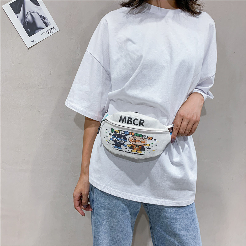 胸包女生潮ins街头卡通嘻哈斜挎包 卢梭女士包袋