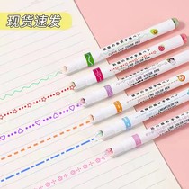 Flower type curve profile pen hand Transcript of hand ledger Hook Pen 6 Linear Colours Transpen Adhesive Diy Design Adolescent Girl