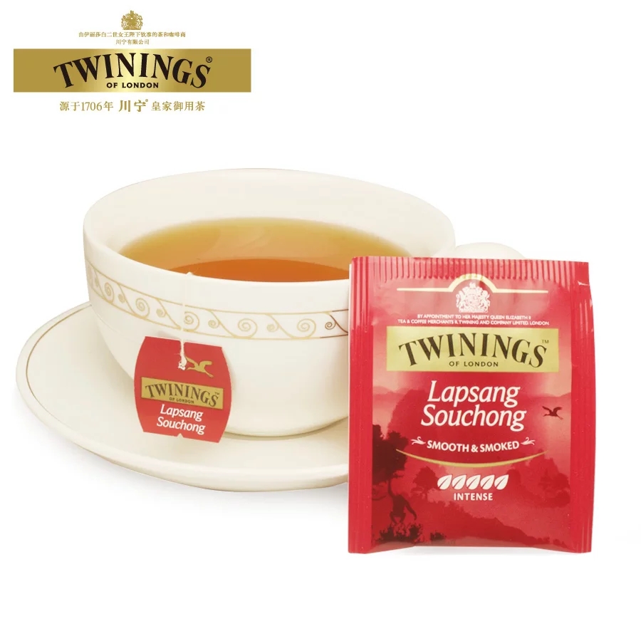 原装进口英国川宁Twinings 正山小种 25片装浓香红茶包袋泡茶