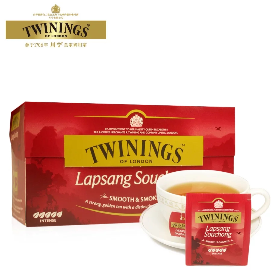 原装进口英国川宁Twinings 正山小种 25片装浓香红茶包袋泡茶