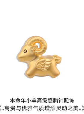 萌趣飞天哑光小羊胸针轻奢小众