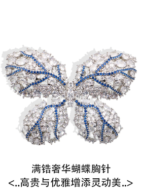 蝴蝶胸针女大衣别针秋冬胸花