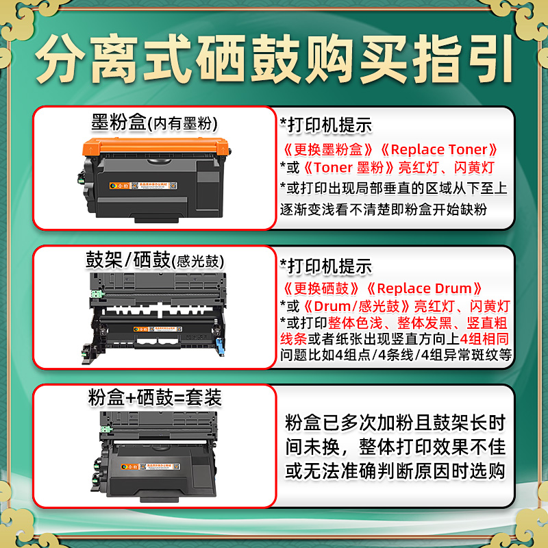 L5218DN墨粉盒6418dw能重复加墨通用兄弟HL-L5228DW打印机粉盒DCP-L5518墨盒TN3625硒鼓粉合hll碳粉I西鼓dcpl-图2