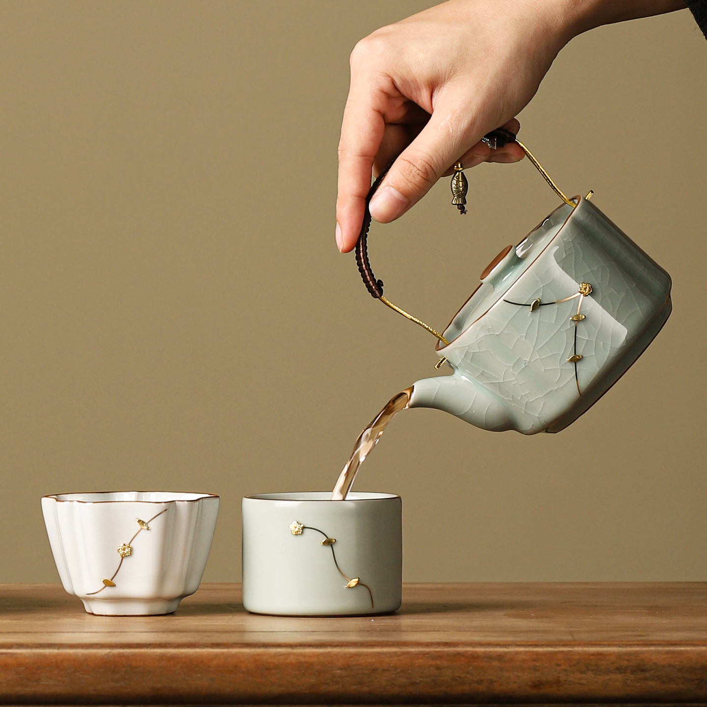 五大名窑茶壶茶杯茶具套装陶瓷主人杯礼盒送父母节生日礼物伴手礼 - 图1