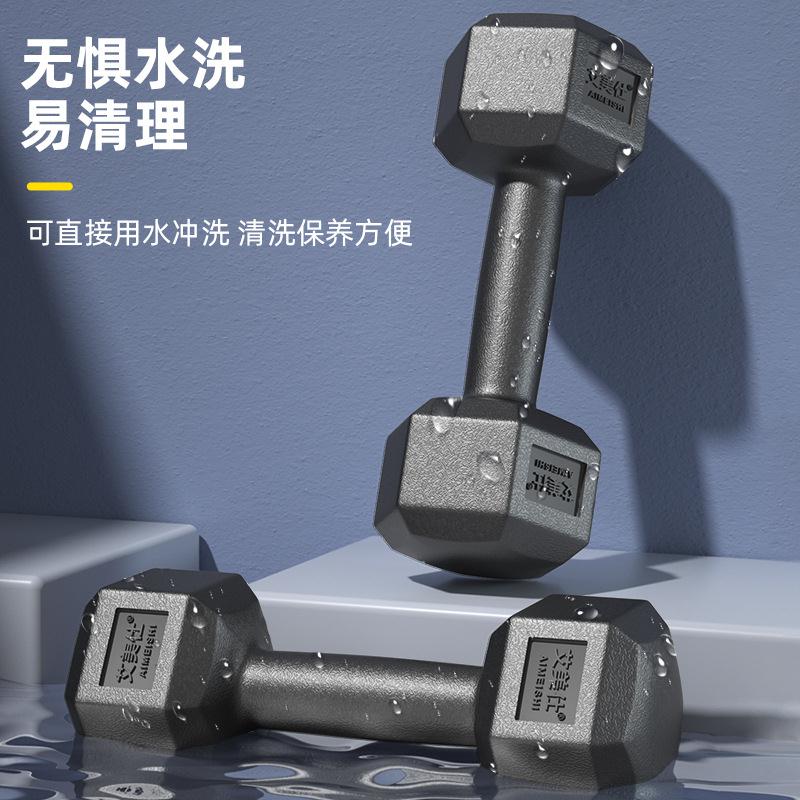 Household hexagonal dumbbell fitness equipment for men-图1