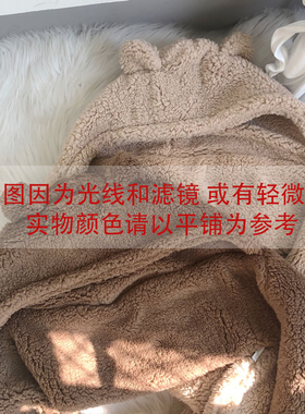 加绒加厚可爱小熊围巾