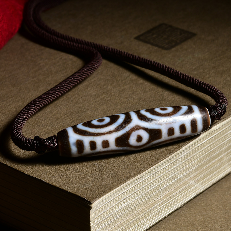 藏传六眼天珠西藏真品至纯老料吊坠 宫妃项坠/吊坠