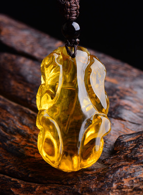 霸王风招财貔貅饰品天然黄水晶