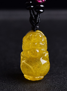 金发晶吊坠招财貔貅项链挂件