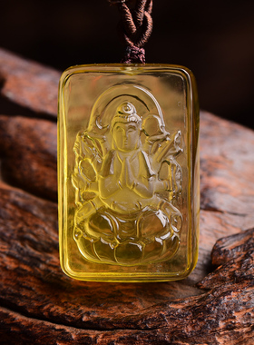 千手观音属鼠守护神天然黄水晶