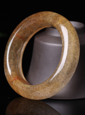 天然镯子一物一图金发晶