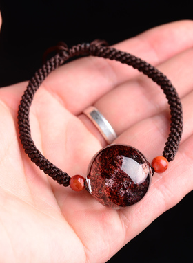 绿幽灵大颗粒男女款水晶礼物手串