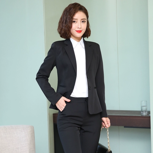 Осенний лонгслив, костюм, пиджак классического кроя, комплект для работы, облегающий крой