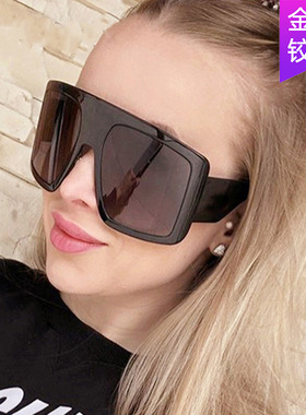墨镜方形欧美复古风金属太阳镜