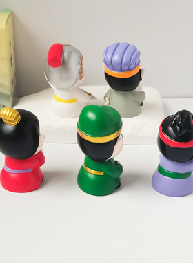 三国人物摆件可爱树脂蛋糕装饰品