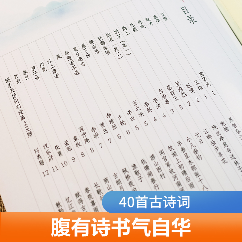 古诗词临摹练字帖套装钢笔式初学入门书法临帖练字古诗成年楷书入门基础训练学生练字专用每日一练成人练字男生女生硬笔书法练字本-图0