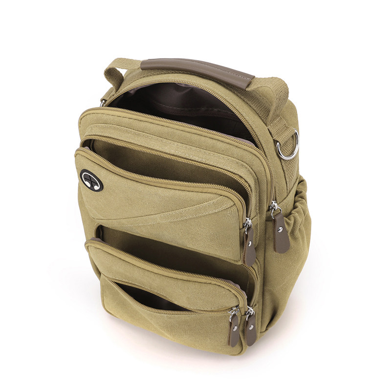 帆布包防水耐磨男士户外小背包多功能单肩斜挎包多用运动骑行胸包,淘宝优惠券,粉丝福利购,淘宝优惠卷