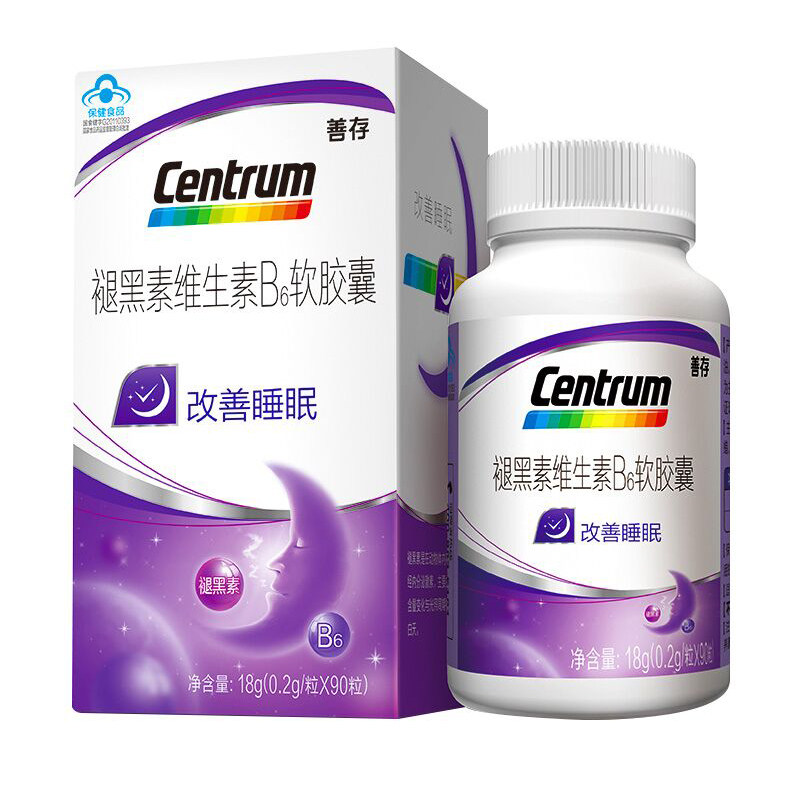 褪黑素睡眠片90粒成人维生素b6善存 惠氏健康生活馆褪黑素/蛇麻草/圣约翰草