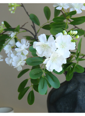 含笑花仿真花假花插花摆设客厅室内花艺餐桌装饰花艺摆件