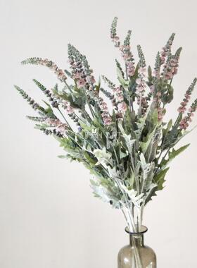 ins仿真薰衣草植绒样板间假花