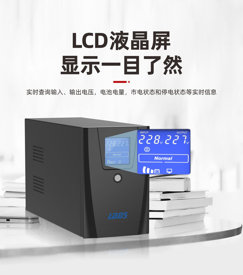 雷迪司UPS不间断电源D1000M稳压220V办公电脑收银机 1000VA 600W - 图2